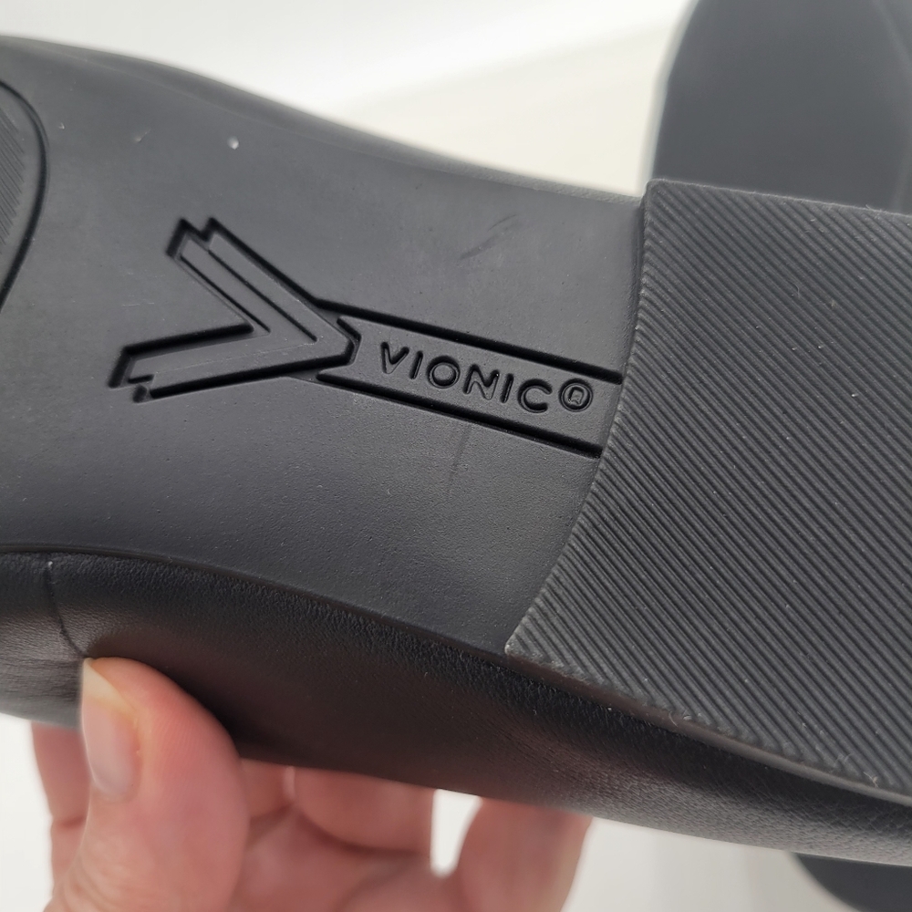 Vionic Womans Klara Ballet Flat Black Size 8 Square Toe Bow Detail Leather - Picture 8 of 10